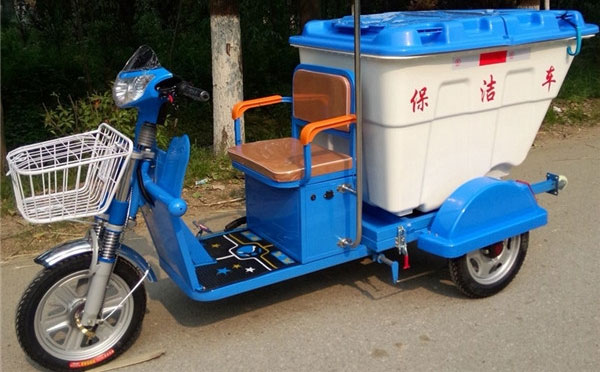 叶城电动三轮保洁车DG3500B500L塑料桶